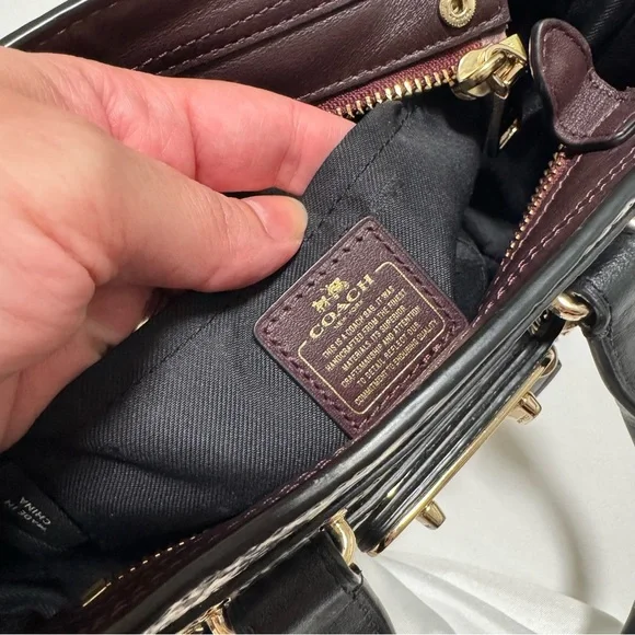 Coach Swagger 20 Exotic Colorblock Crossbody/Carryall Bag - Picture 11 of 16